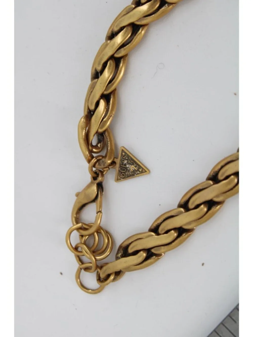 Guess Chunky Gold Necklace Chian Goldtone 94719 Tone